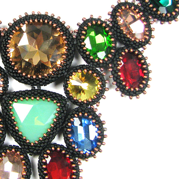 Black Beauty Bead Weaving Necklace PDF Digital Download Pattern