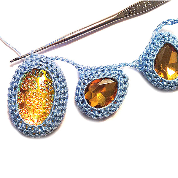 Ice on Fire Bead Crochet necklace/earrings PDF Digital Download Pattern