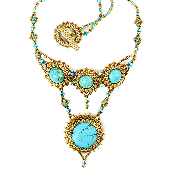 Neptune Bead Weaving Necklace instant Download Pattern