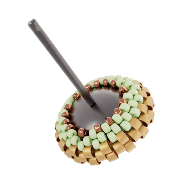 Olive Peach Beaded Earrings Kit