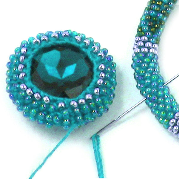 Stone Crochet Beaded Necklace PDF Digital Download Pattern