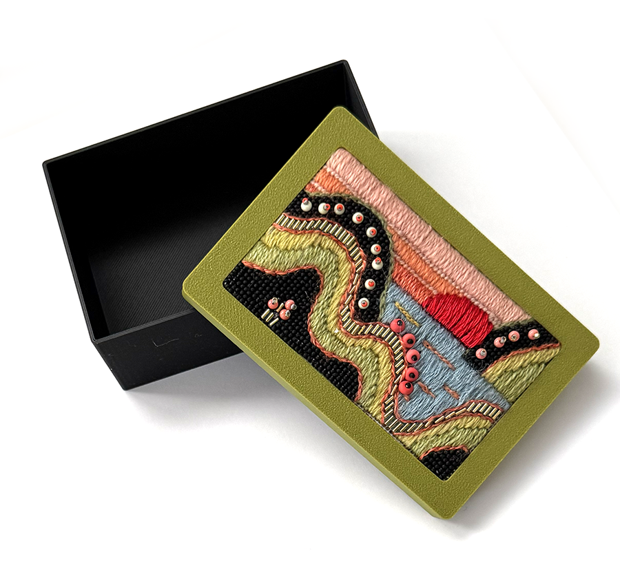 Sunset Box Kit with Beaded Needlepoint Lid