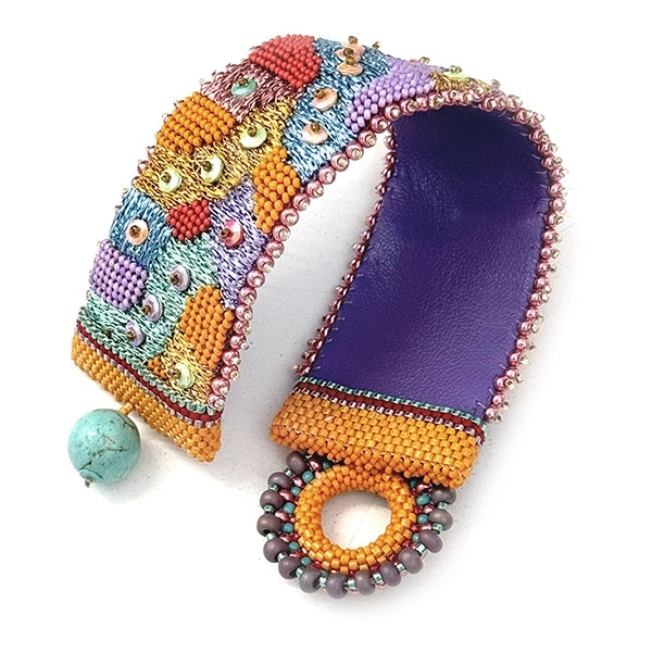 Needlepoint With Beads Kit Glitter Waves