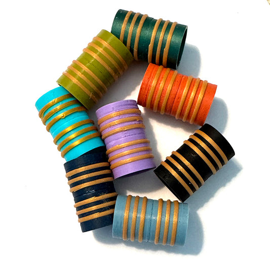 Magnetic gold ringed clasp 10.5 mm inside diameter, 20mm long