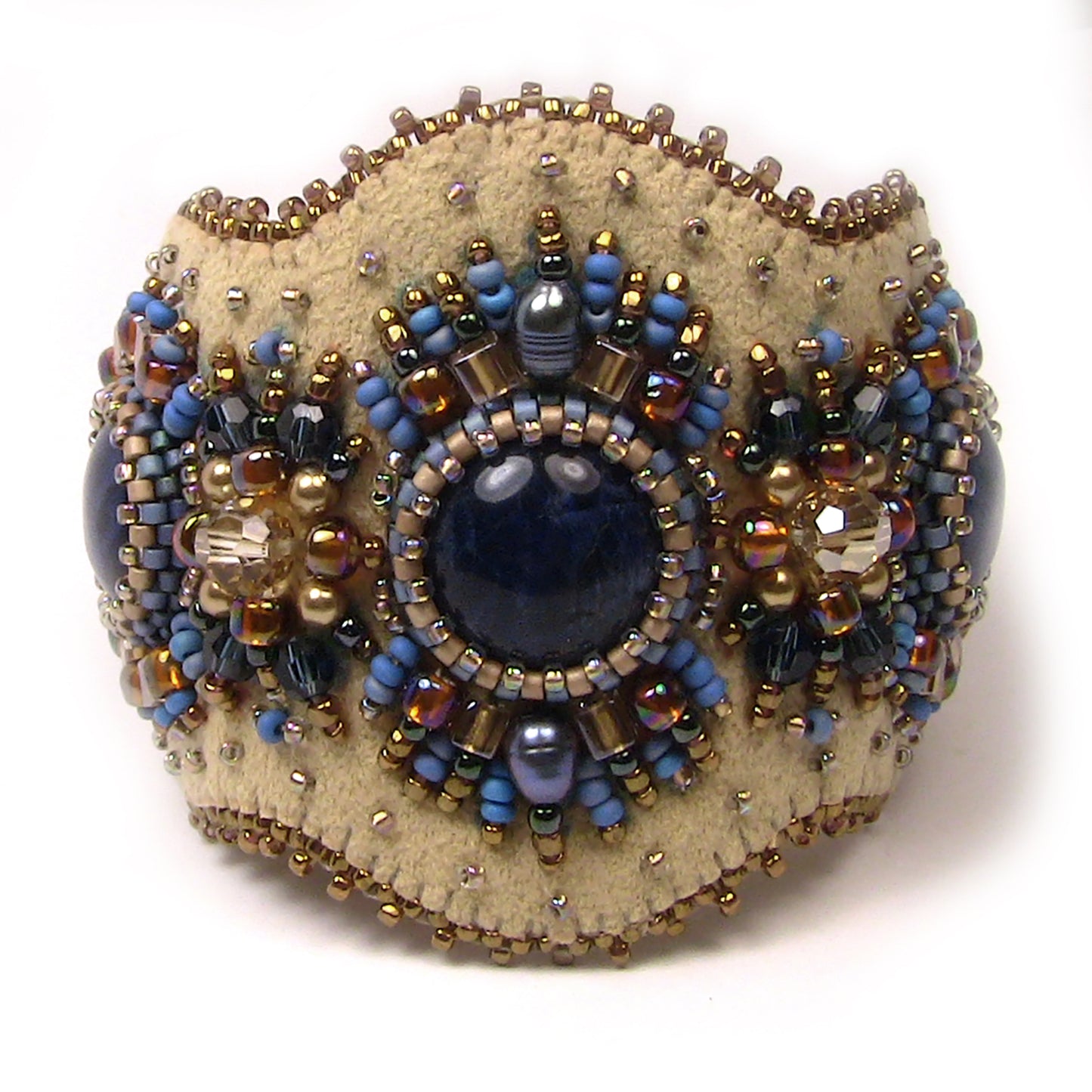 Buckskin Blues bead embroidery bracelet kit