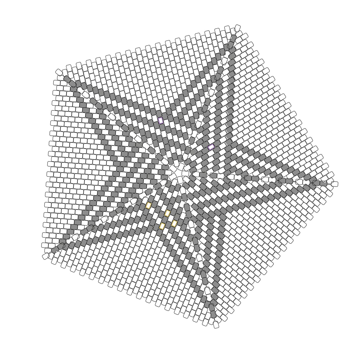 Pentagram Star Free Pattern for Peyote Stitch