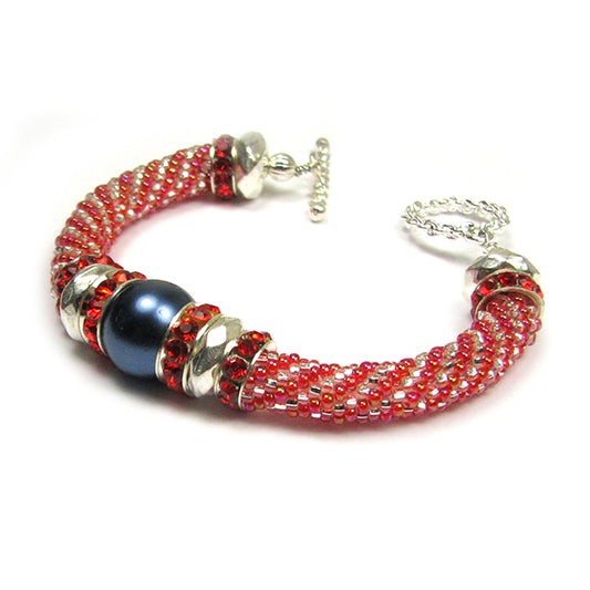 Americana Bead Crochet Bracelet PDF Download Pattern