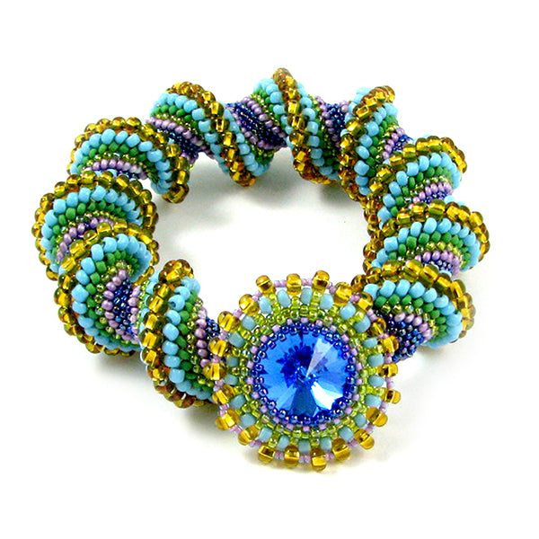 Big Sky Cellini Spiral Bead Weaving Bracelet Instant Download Pattern