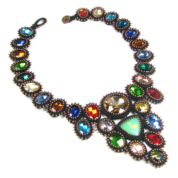 Black Beauty Bead Weaving Necklace PDF Digital Download Pattern