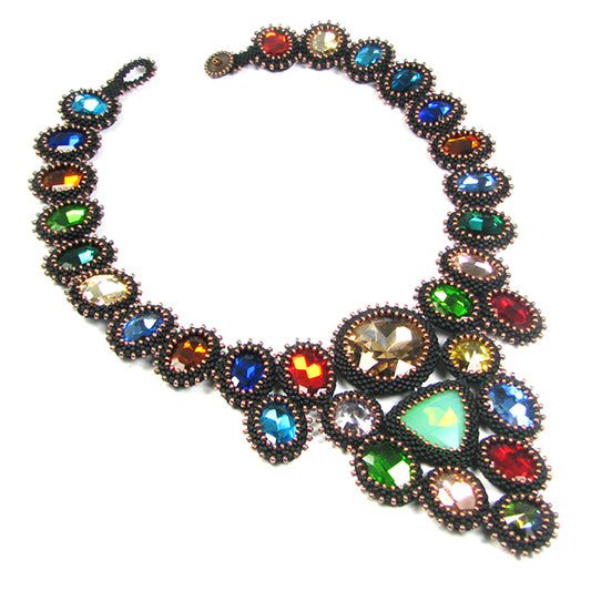 Black Beauty Bead Weaving Necklace PDF Digital Download Pattern