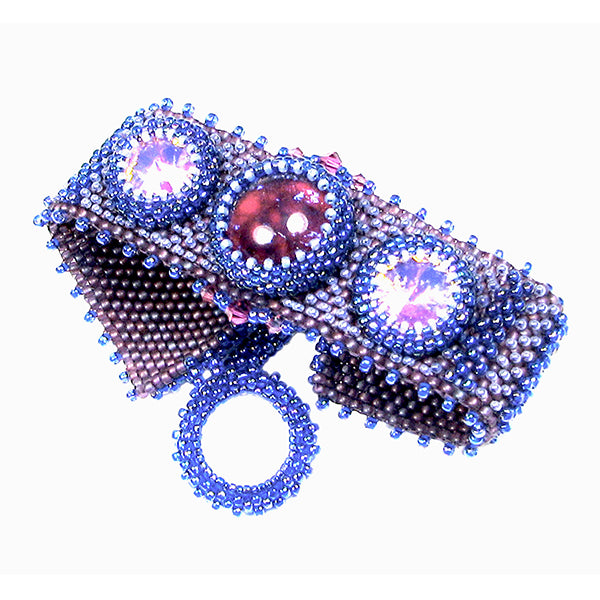 Blueberry Hill Bead Weaving Bracelet PDF Digital Download Pattern