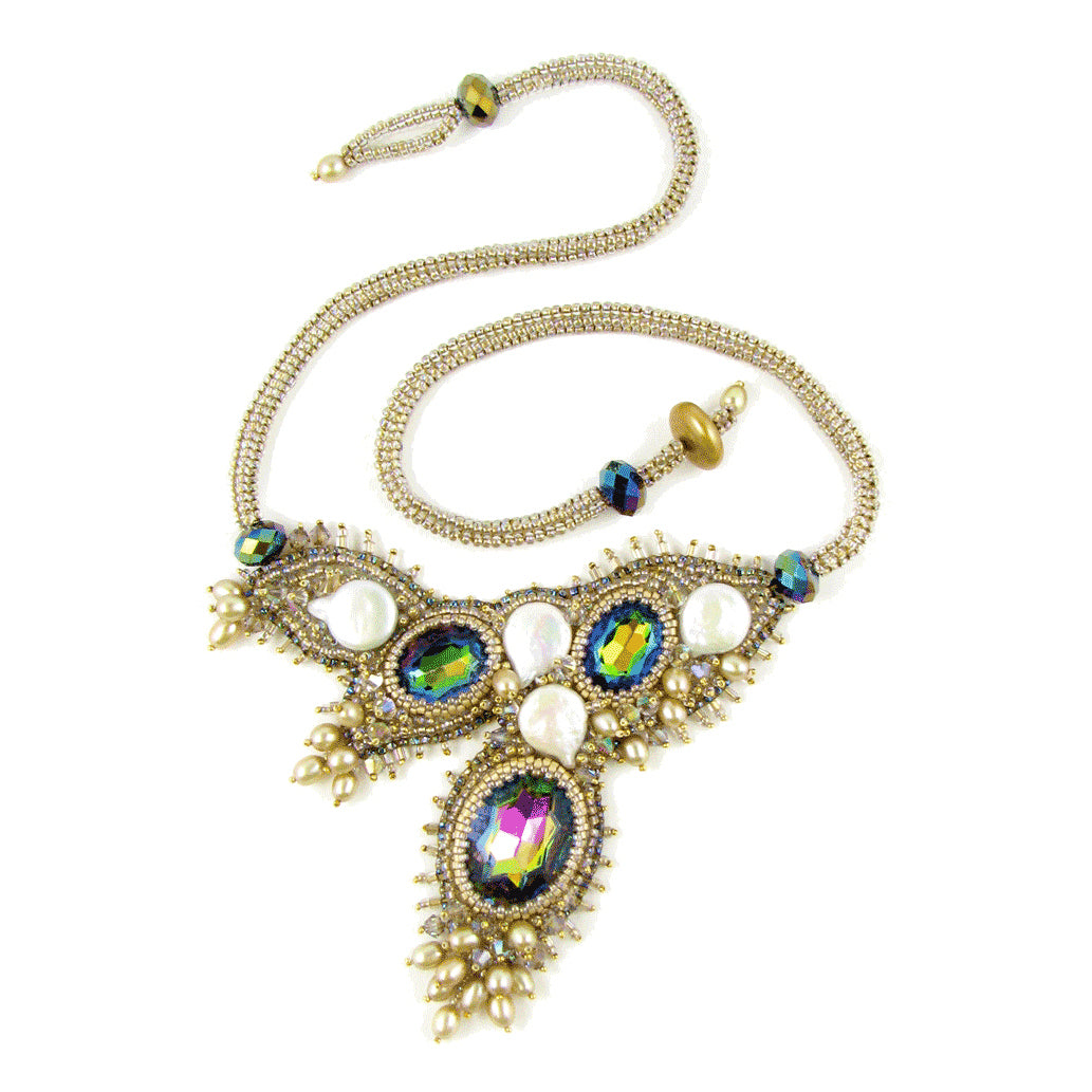 Camille Bead Embroidery Necklace PDF Download Pattern