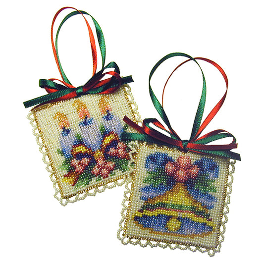 Candle and Bell Ornaments PDF Digital Download Pattern