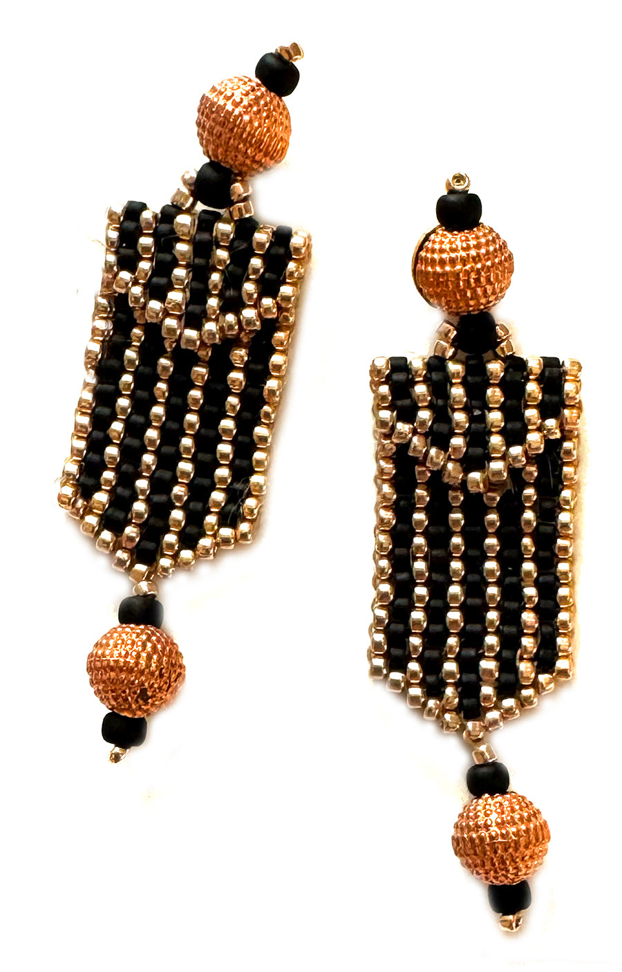 Copper Drop Beaded Earrings Kit