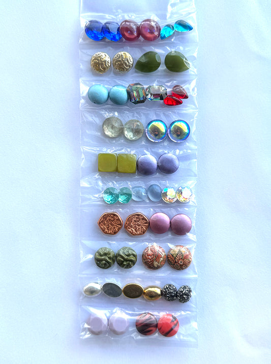 Cabochon pairs assortment, 24 pairs