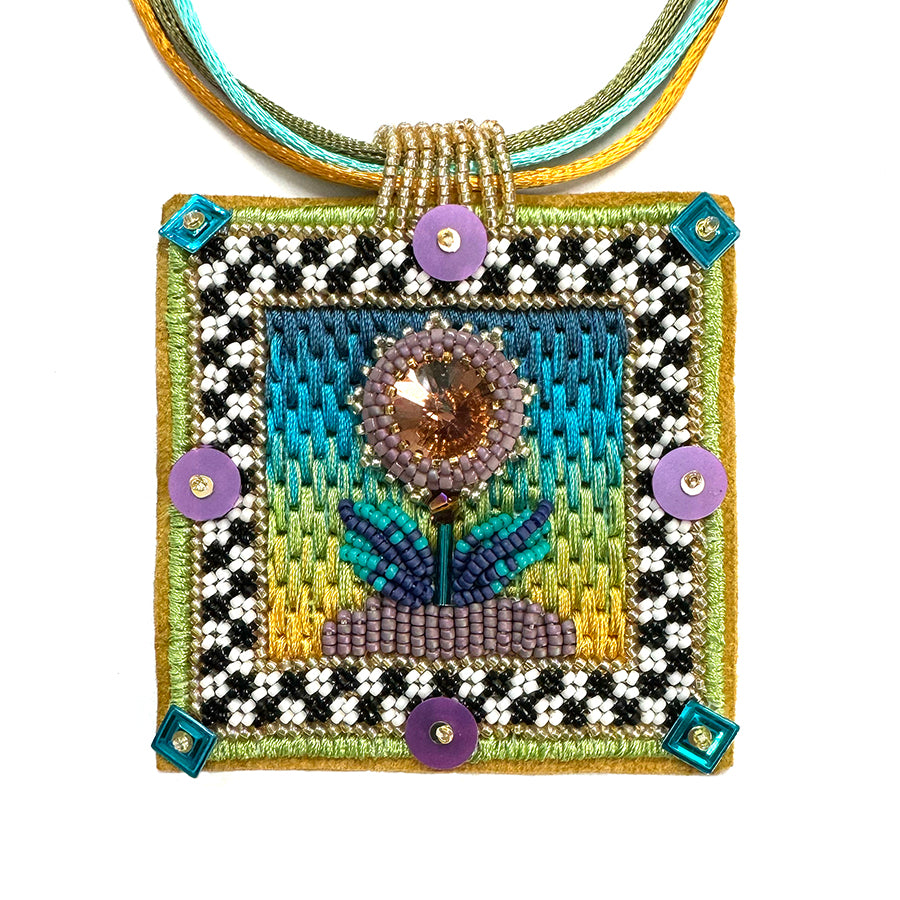 Checker Pin Bead Needlepoint PDF pattern
