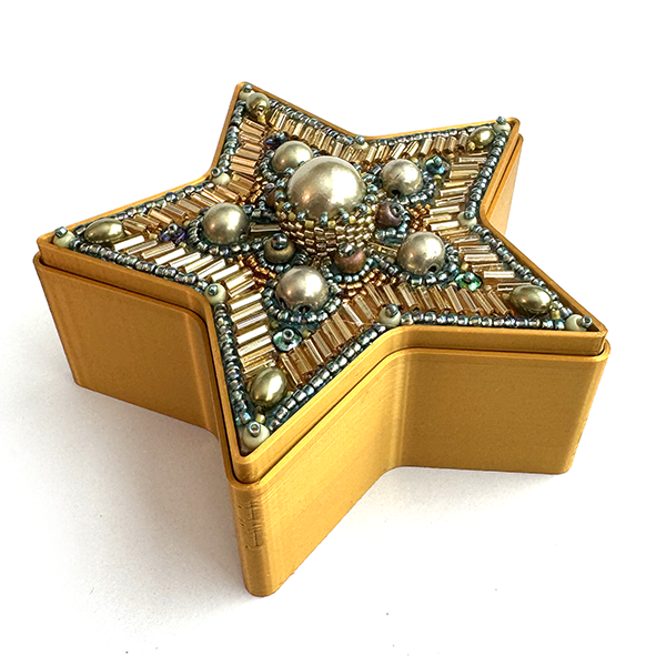 Gold Star Beaded Jewelry Box Kit