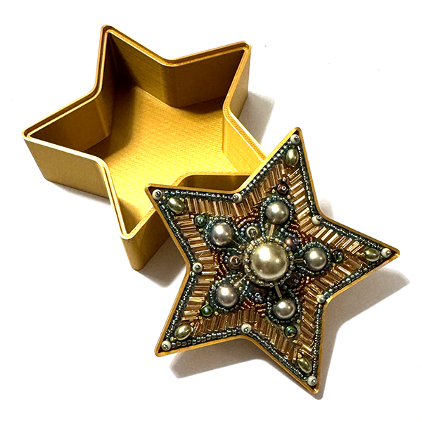 Gold Star Beaded Jewelry Box Kit