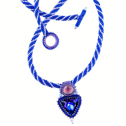 Heliotrope Cabochon Bezel Necklace PDF Digital Download Pattern
