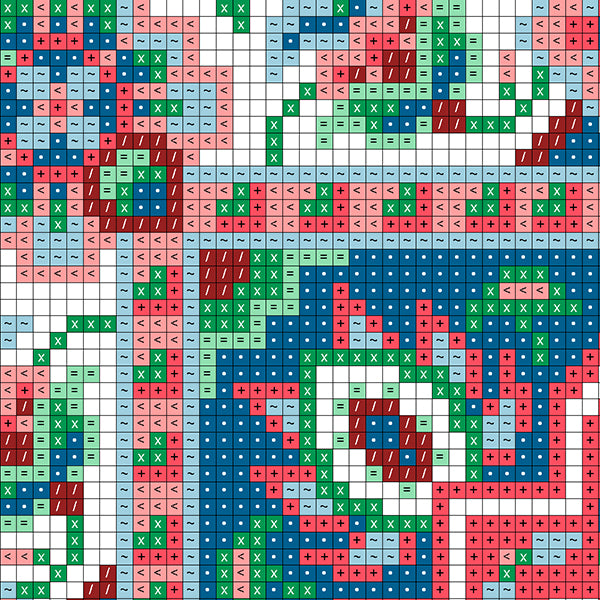 Karadja Oriental Rug Charted PDF Digital Download Pattern