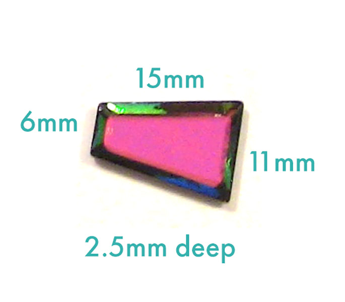 Watermelon Vitrail cabochons set of 12