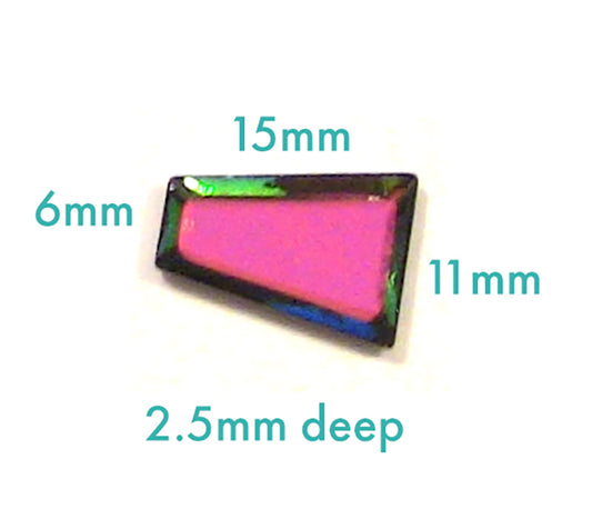 Watermelon Vitrail cabochons set of 12