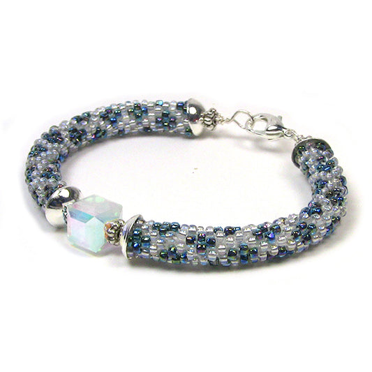 Opal Cube Bead CrochetBracelet Kit