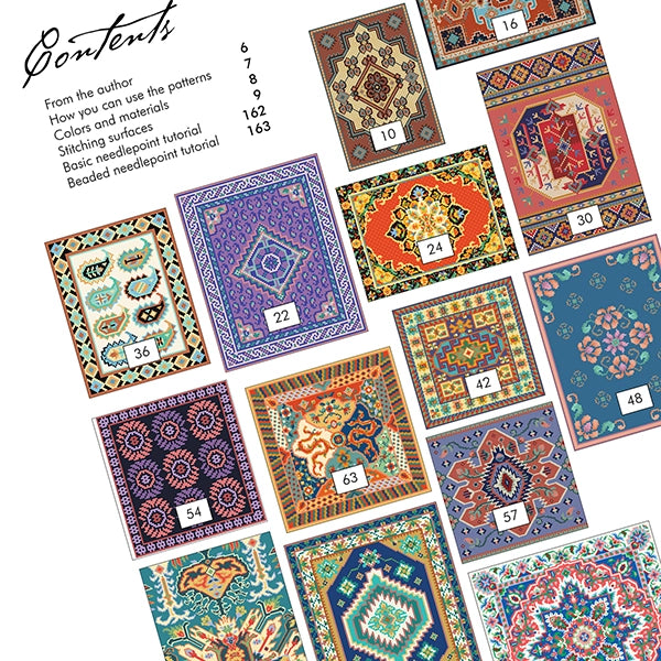 Oriental Rug Patterns Charted for Beads, Needlepoint, Cross Stitch, PDF Digital Download