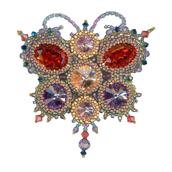 Papillon Bead Weaving Pendant or Brooch PDF Digital Download Pattern
