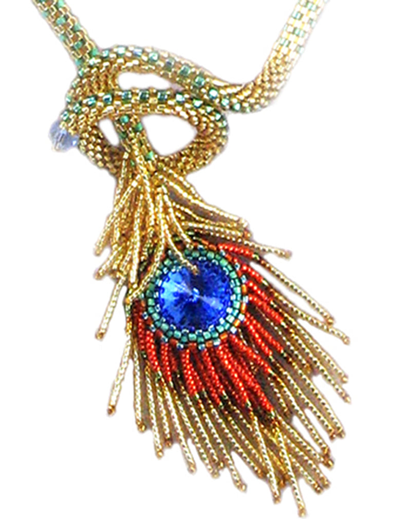 Peacock Feather Necklace PDF Pattern