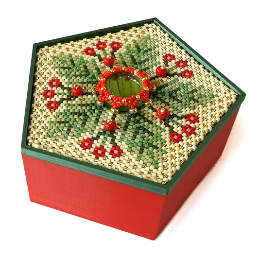 Holly Beaded Pentagon Box Kit
