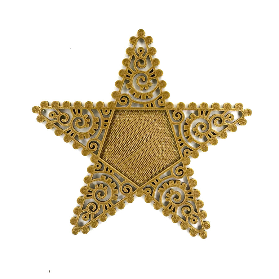 Star Pentagram Ornament Frame for peyote stitch
