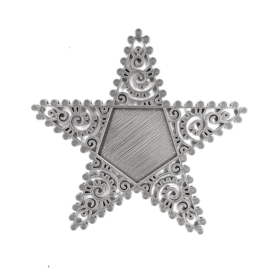 Star Pentagram Ornament Frame for peyote stitch