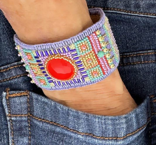 Poppy Bead Needlepoint Bracelet Materials Pack