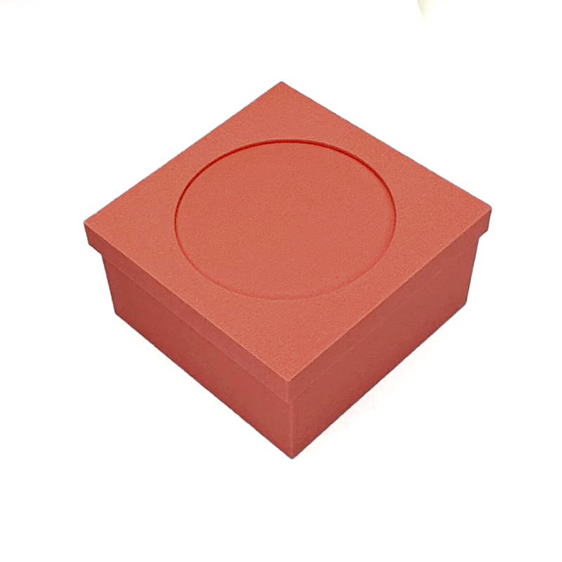 Square box with round opening for beading, embroidery, needlepoint, your photo, quick finishing