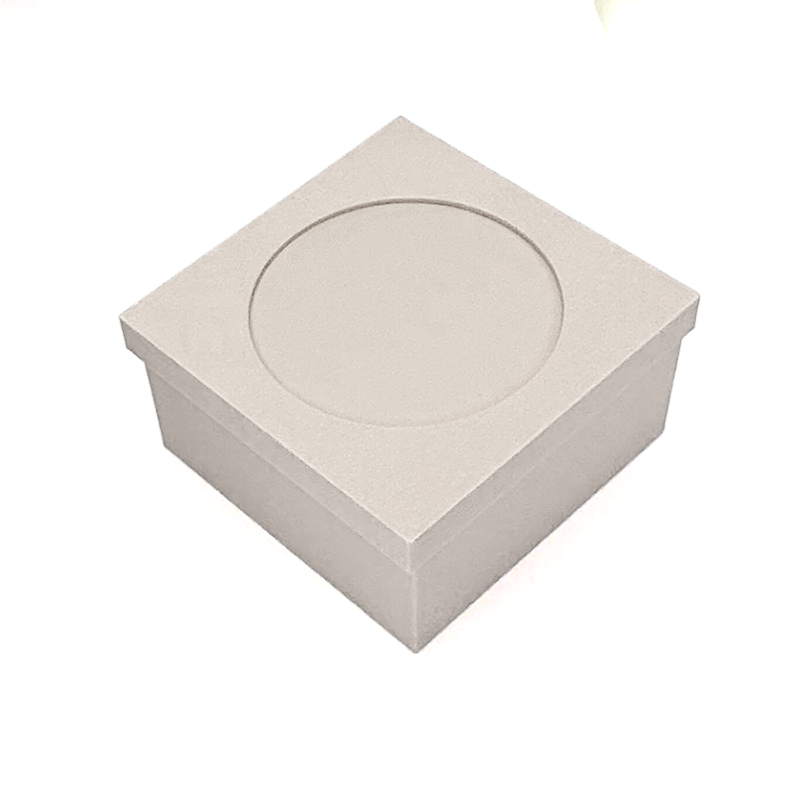 Square box with round opening for beading, embroidery, needlepoint, your photo, quick finishing
