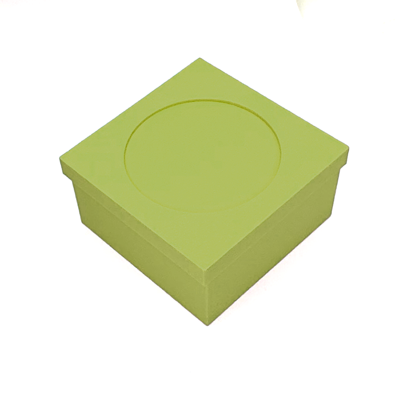 Square box with round opening for beading, embroidery, needlepoint, your photo, quick finishing