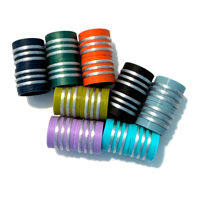 Magnetic silver ringed clasp 10.5 mm inside diameter, 20mm long