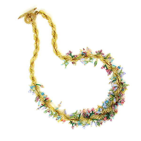 Spring Spiral Beaded Necklace PDF Digital Download Pattern
