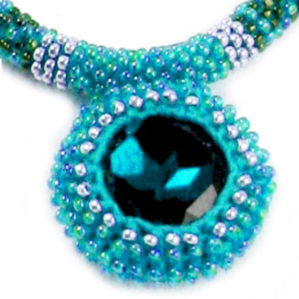 Stone Crochet Beaded Necklace PDF Digital Download Pattern