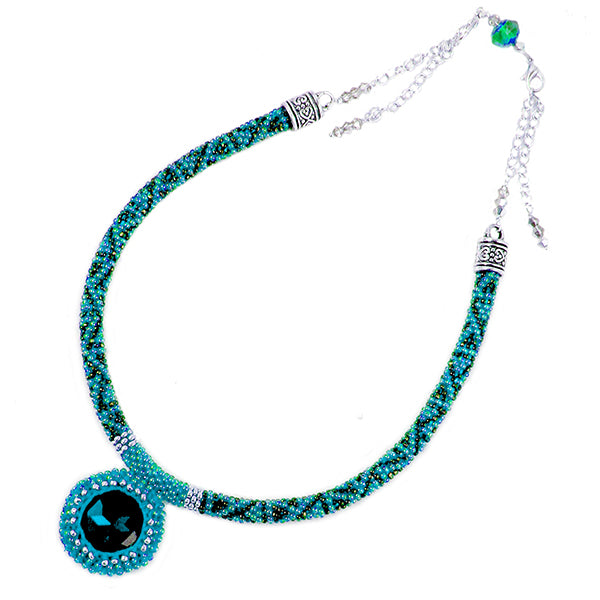 Stone Crochet Beaded Necklace PDF Digital Download Pattern