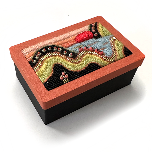 Sunset Box Kit with Beaded Needlepoint Lid