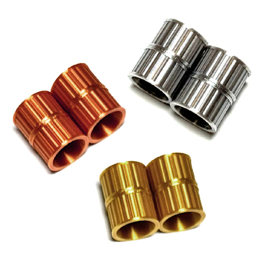 Magnetic clasp textured metallic, 8mm inside diameter, two sets